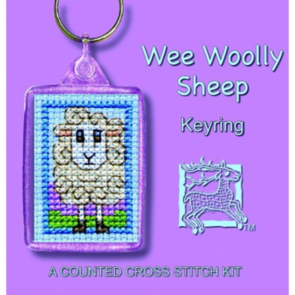 Textile Heritage Cross Stitch Kit Key Ring - Wee Woolly Sheep