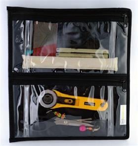 Sue Spargo Storage - Clear Four Pocket/Zipper