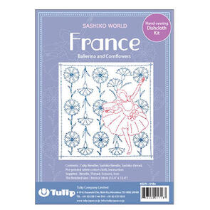 Tulip Hand Sewing Kits, Sashiko World - France Ballerina and Cornflowers