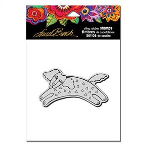Laurel Burch Rubber Stamp - Dog Tail Run