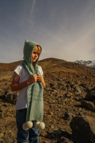 Lisa F LC32 - Chloe Hooded Scarf - Knitting Pattern / Kit