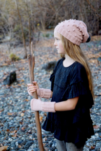 Lisa F LC37 - Lucille Hat & Mitts - Knitting Pattern / Kit