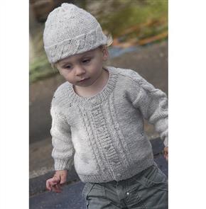 Lisa F Little Cupcakes LF14 Cable Jacket with Shoulder Saddle and Hat - Knitting Pattern / Kit