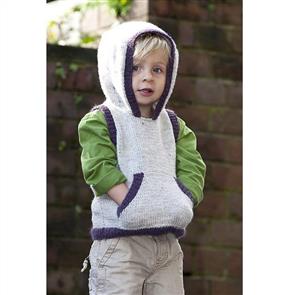 Lisa F Little Cupcakes LF15 Hooded Vest with Patch Pocket - Knitting Pattern / Kit