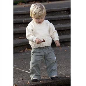 Lisa F Little Cupcakes LF16 Textured Stripe Sweater With Cable Rib - Knitting Pattern / Kit