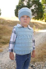 Lisa F Little Cupcakes LF42 Harley Vest and Hat - Knitting Pattern / Kit