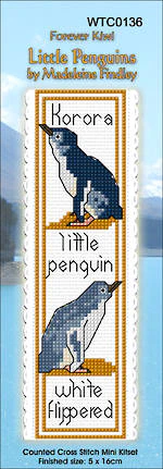 CraftCo Cross Stitch Kit Bookmarks - Madeleine Findley's Little Penguins