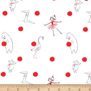 Michael Miller Lola Dutch /Sarah Jane Lola Polka Dot Cherry