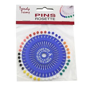 Trendy Trims Wheel of Colour Headed Pins (Size 38 x 0.6mm)