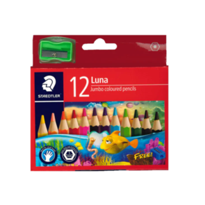 Staedtler LUNA 139 01 Jumbo coloured pencil half size - Assorted 12's