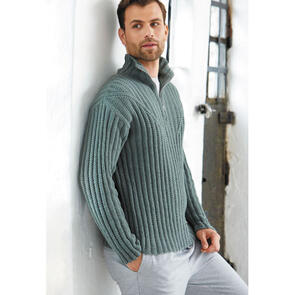 Lana Grossa Pattern / Kit - Cool Wool Big - Mens Pullover (0163)