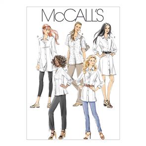 McCalls Pattern 6124 Petite Shirts In 3 Lengths