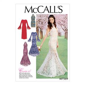 McCalls Pattern 7569 Misses' Column & Mermaid-Style Dresses