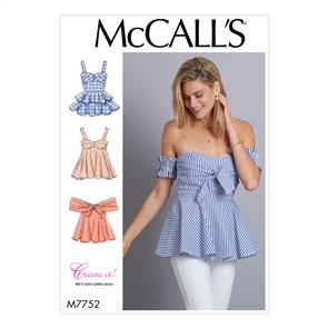 McCalls Pattern 7752 Misses' Tops