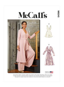 McCalls Pattern 8245 Misses' Romper, Jumpsuit, Robe and Sash