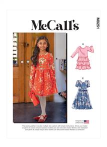 McCalls Pattern 8251 Children's and Girls' Dresses