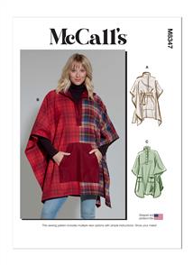 McCalls Pattern 8347 Misses' Poncho