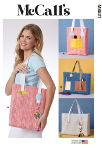 McCalls Sewing Pattern Tote Bags M8521