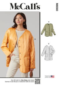 McCalls Sewing Pattern Misses' Jacket with Sleeve and Length Variations M8560