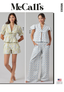 McCalls Sewing Pattern Misses' Lounge Tops, Shorts and Pants M8563