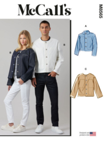 McCalls Sewing Pattern Unisex Jacket with Collar Variations M8565