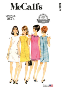 McCalls Sewing Pattern 1960s Misses' Wrap- A- Rounder Dress in Six Versions M8571