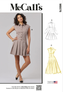 McCalls Sewing Pattern Misses' Dress with Sleeve and Length Variations M8576
