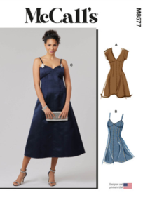 McCalls Sewing Pattern Misses' Dress with Sleeve and Length Variations M8577