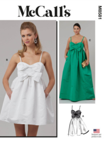 McCalls Sewing Pattern Misses' and Women's Dress in Two Lengths M8581