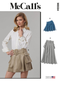McCalls Sewing Pattern Misses' Skirt in two lengths and Belt M8584