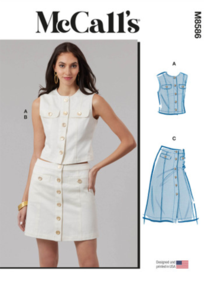 McCalls Sewing Pattern Misses' Top and Skirt in Two Lengths M8586