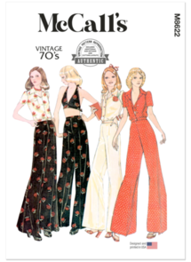 McCalls Sewing Pattern Misses' Blouse, Halter and Pants M8622
