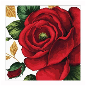 Needle Art World No Count Cross Stitch Kit - Rose 40 x 40cm