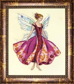 Mirabilia Cross Stitch Chart + Bead Pack - January Garnet Fairy