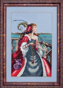 Mirabilia Cross Stitch Pattern + Bead Pack: The Red Lady Pirate