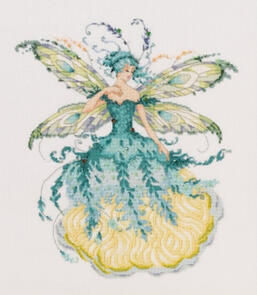 Mirabilia Cross Stitch Chart + Bead Pack - March Aquamarine Fairy