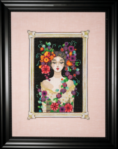Mirabilia Cross Stitch Pattern & Bead Kit - Camille in Bloom