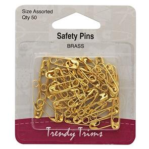 Trendy Trims Safety Pins (assorted) 50/Pkg