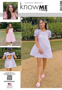 McCalls Sewing Pattern Misses' Dress with Sleeve Variations ME2108