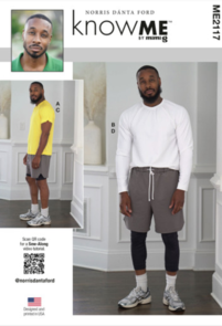McCalls Know Me Sewing Pattern Men’s Shorts in Two Lengths and Knit Tops ME2117
