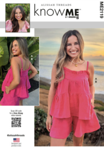 McCalls Know Me Sewing Pattern Misses' Top and Shorts ME2119