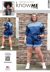 McCalls Know Me Sewing Pattern Misses' and Women's Top with Detachable Sleeves and Shorts ME2127