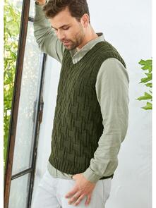 Lana Grossa Pattern / Kit - Cool Wool - Mens Slipover (0020)
