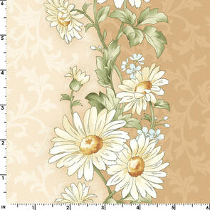 Maywood Gentle Breeze Tan Daisy Stripe