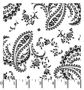 Maywood Greenery Gre Paisley Black