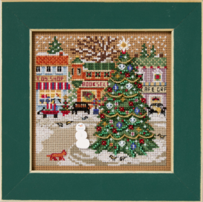 Mill Hill Cross Stitch Kit - Christmas Village - Holiday Square