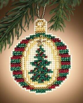 Mill Hill Bead & Cross Stitch Kit - Golden Tannenbaum