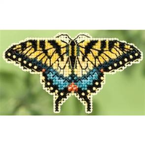 Mill Hill Bead & Cross Stitch Kit: Yellow Swallowtail