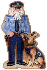 Mill Hill Cross Stitch Ornament Kits First Responder – Police Officer Santa
