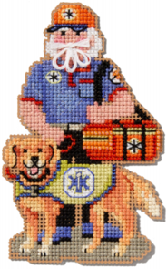 Mill Hill Cross Stitch Ornament Kits First Responder – EMT Santa